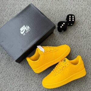 Nike Men's Air Force Sneakers (Yellow)