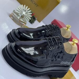 Givenchy Men's Black Patent Leather Chunky Platform Derby