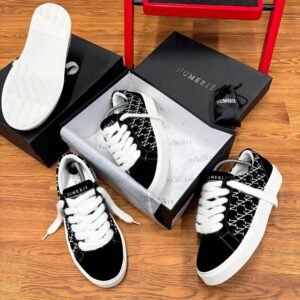 NUMERIŚ "Monogram" Sneakers – Black/White