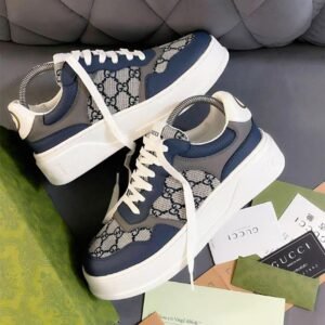 GUCCI GG Supreme Mac80 Sneakers – Blue/Grey