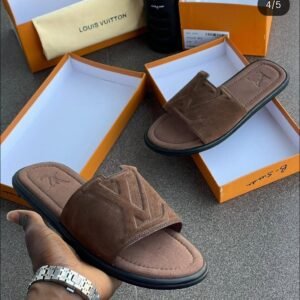 Louis Vuitton Signature Cutout Leather Slides