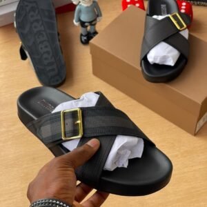 Burberry Criss-Cross Slides