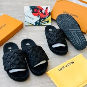 Louis Vuitton Embossed Monogram Padded Slides