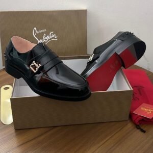 Christian Louboutin CL Monogram Spiked Loafers