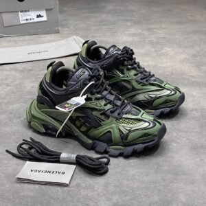 Balenciaga Track Tactical Sneakers – Olive Green & Matte Black