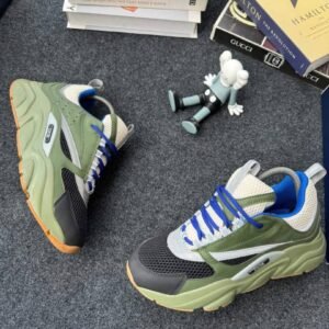 Dior B22 Chunky Runner – Olive Green & Technical Mesh