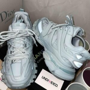 Balenciaga Track Chunky Multi-Panel Sneaker in Ice Blue