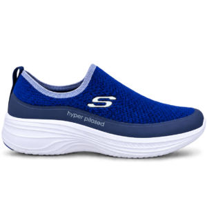 Navy Skechers Pleated Slip-On Sneaker