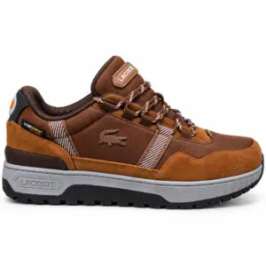 Men's Brown Lacoste Low-Top Sneakers - main view