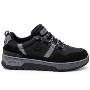 Men's Black Lacoste Low-Top Sneakers - main view