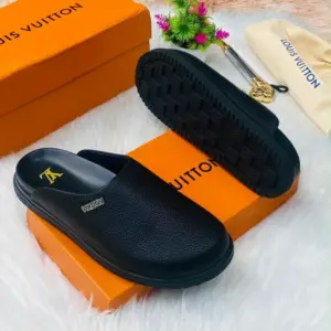 Men's Navy Slip-On Clog Half Shoes - original shop photo