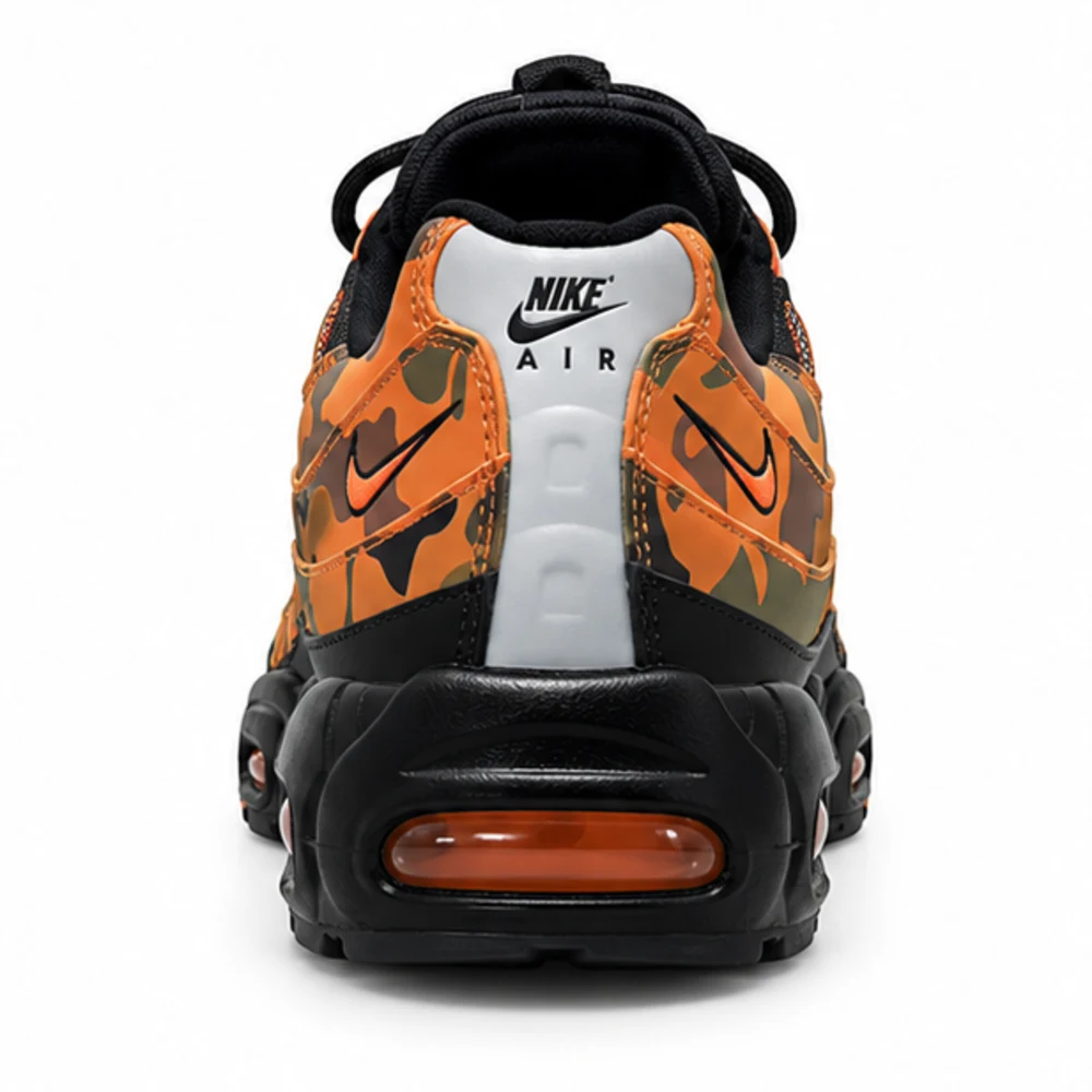 Orange Camo Nike Air Max Sneakers - back view