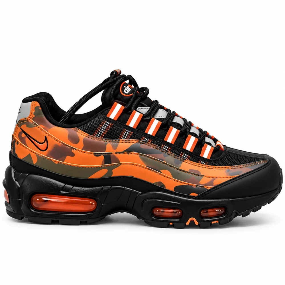 Orange Camo Nike Air Max Sneakers - main view