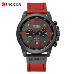 Curren Navigator Black & Red watch