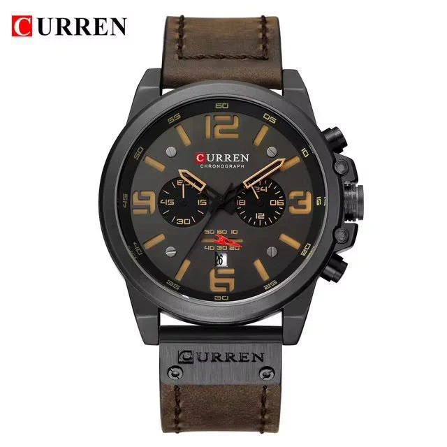 Curren Navigator Espresso & Gold watch