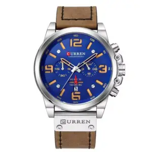 Curren Navigator Royal Blue & Tan watch