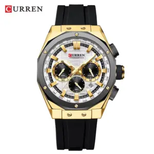 Curren Octane Ivory & Gold watch