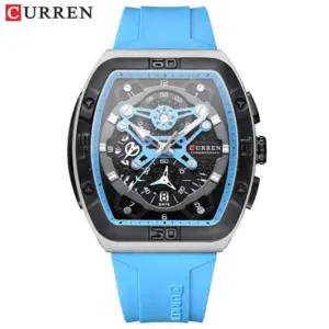 Curren Velocity Ice Blue & Silver watch