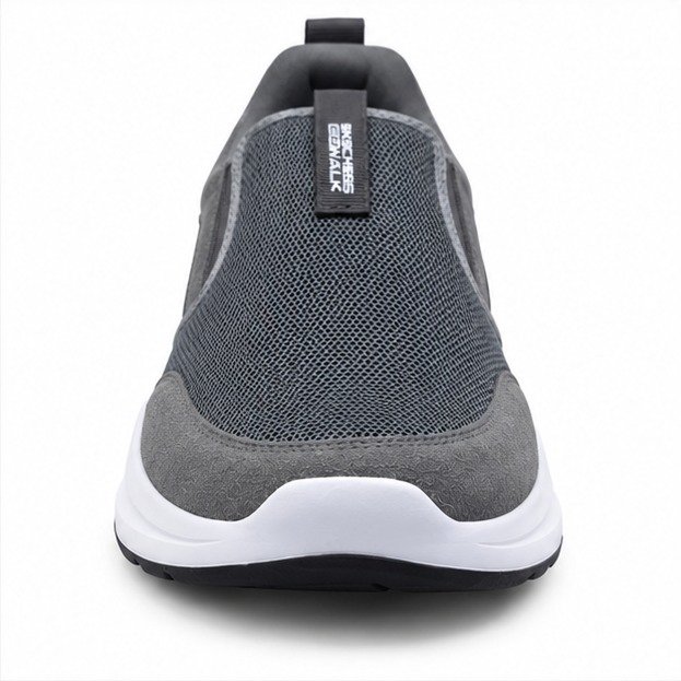 Grey Skechers Go Walk Wide-Sole Slip-On Sneaker - Image 4