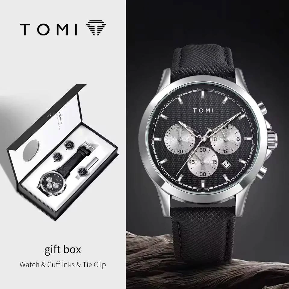 Tomi Executive Gift Set Black & Silver watch, photo 2