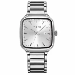 Tomi Quadrant Gift Set Ivory & Silver watch