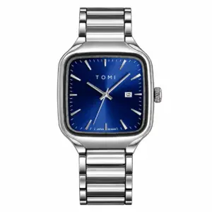 Tomi Quadrant Gift Set Royal Blue & Silver watch